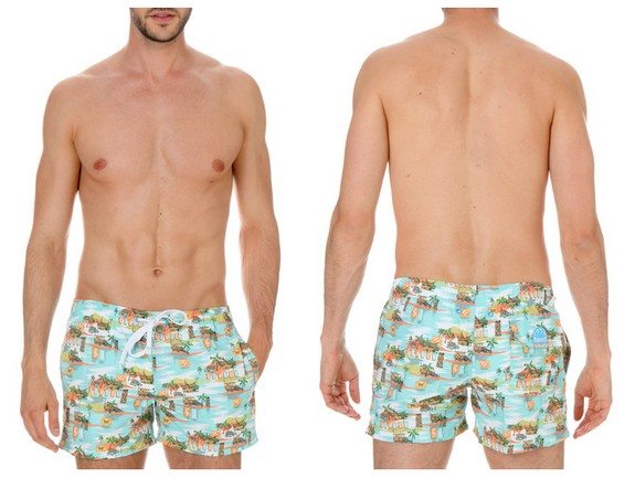 short de bain imprime sundek