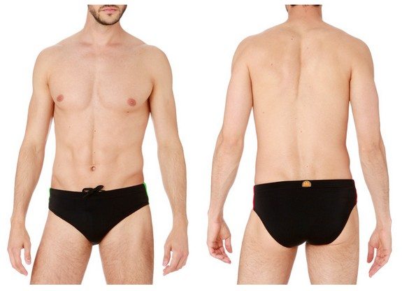 slip de bain noir sundek