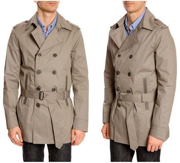 trench coat impermeable gris