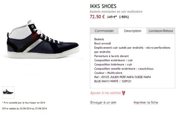 baskets montantes en cuir ikks shoes