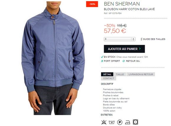 blouson ben sherman