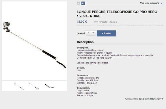 longue perche telescopique go pro