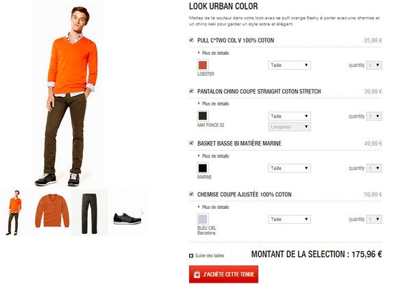 look homme celio pull orange