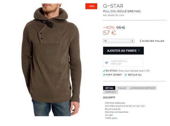 pull homme g star