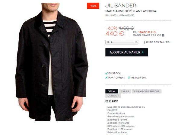 veste jil sander