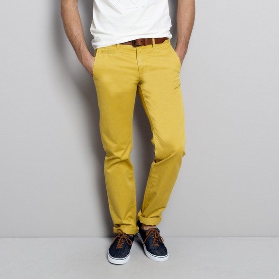 chino jaune moutarde jules