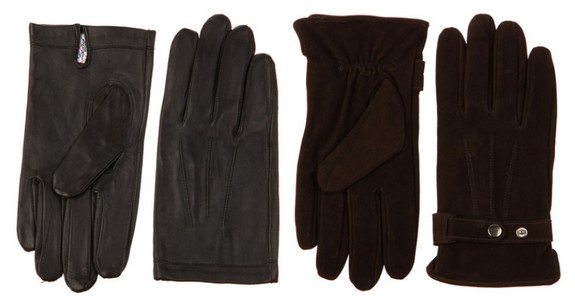 gants en cuir agneau et nubuck