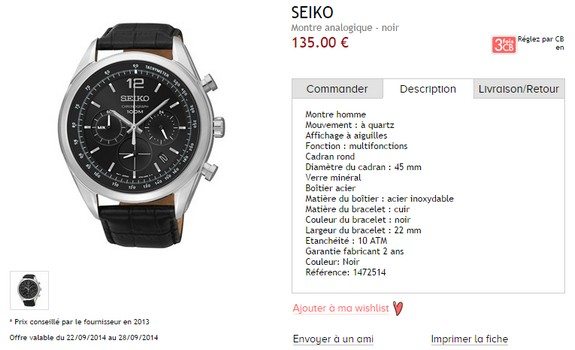 montre homme seiko bracelet en cuir