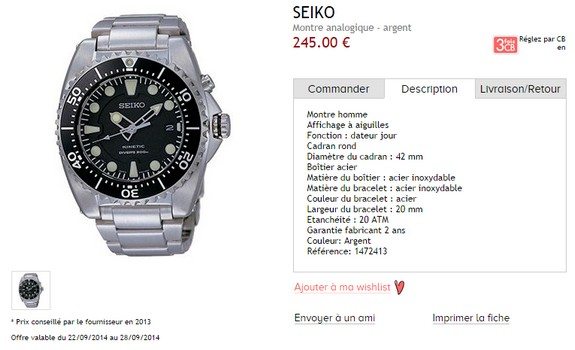 montre homme seiko pas chere