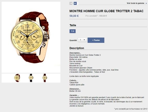 montre oxygen en cuir globe trotter 2