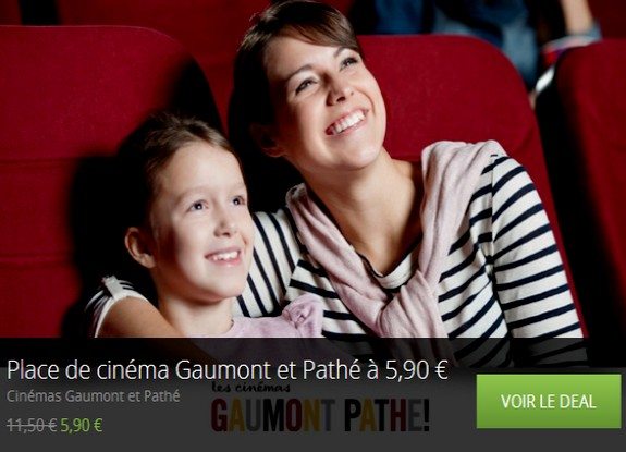 Places de cinéma pas chères chez Groupon