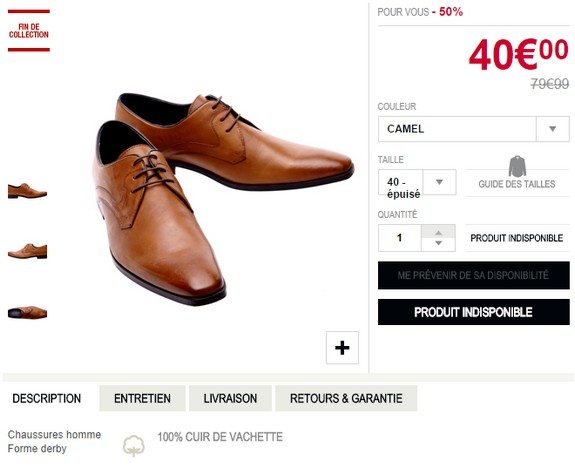 chaussures homme devred