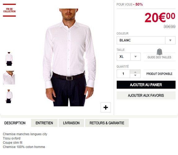 chemise blanche devred