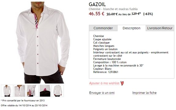 chemise blanche gazoil