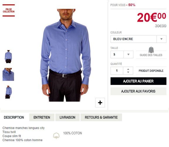 chemise bleue devred