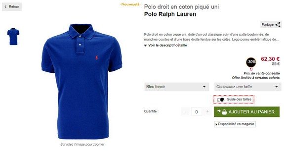 polo bleu ralph lauren