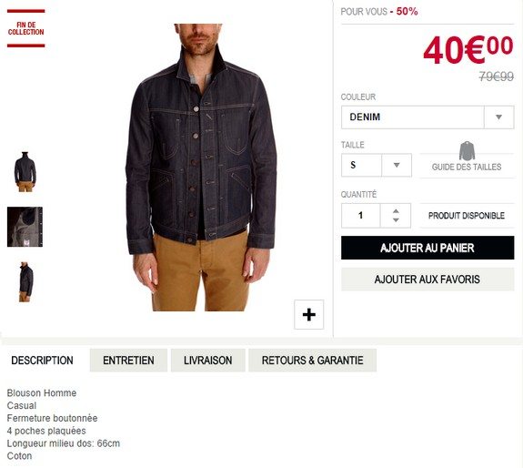 veste en jean devred