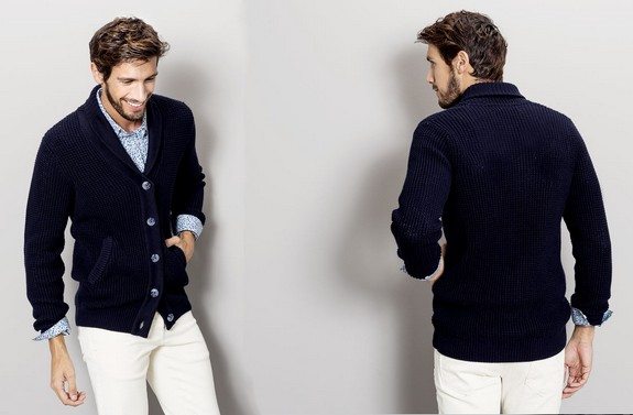 gilet homme bleu marine en coton Jules