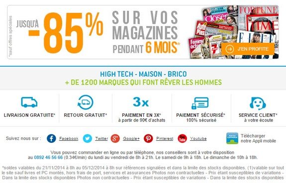 magazines pas chers