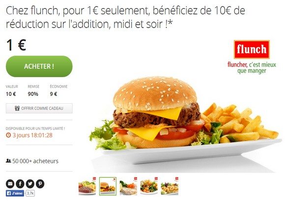 10€ de réduction chez Flunch !