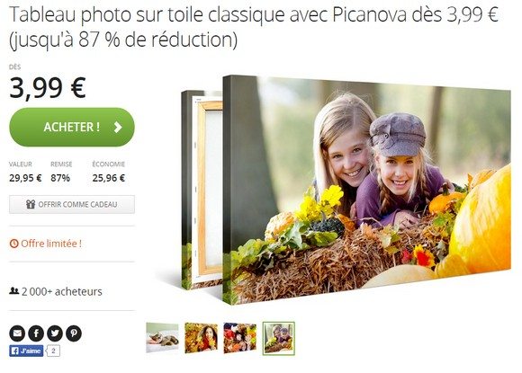 Tableau photo personnalisable dès 3,99€