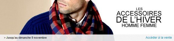 vente privee accessoire mode hiver homme femme