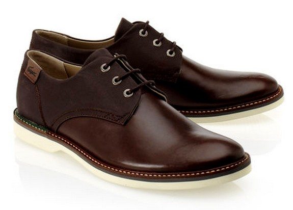 chaussures lacoste marron