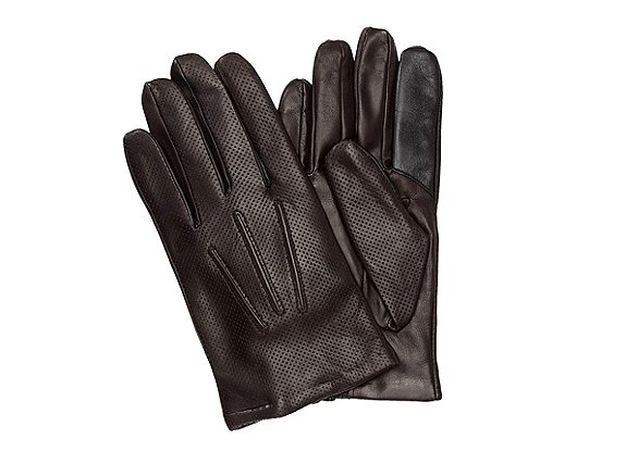 gants en cuir marron hugo boss