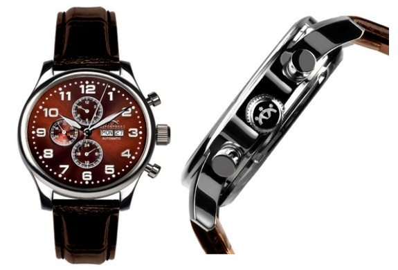 montre homme cuir marron hindenberg