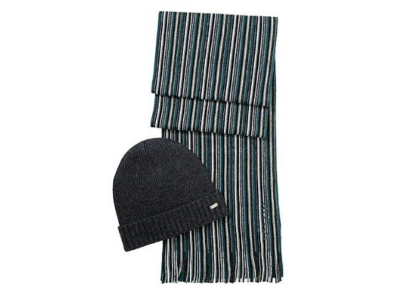 pack bonnet echarpe hugo boss