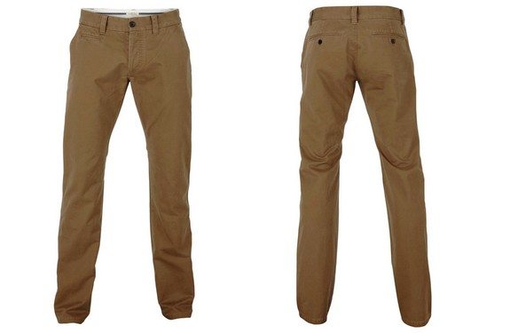 pantalon chino selected marron