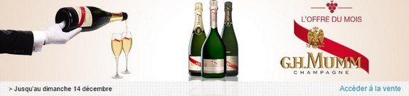 vente privee champagnes GH Mumm