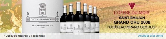 vente privee vin saint emilion 2008