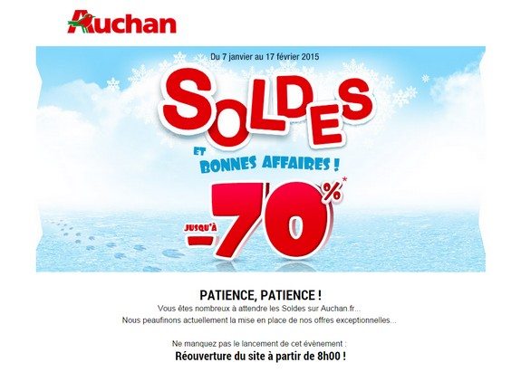 page maintenance soldes hiver 2015 auchan