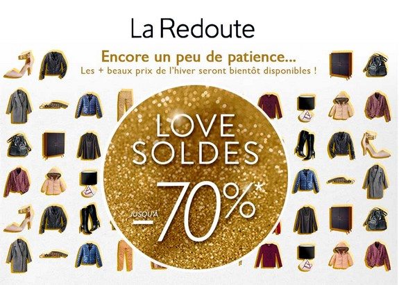 page maintenance soldes hiver 2015 redoute