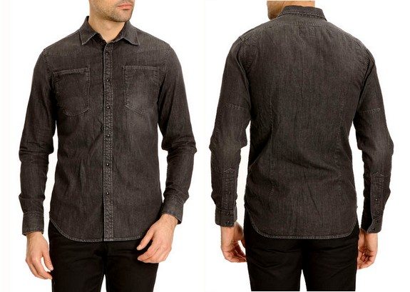 chemise denim gris g-star