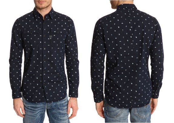 chemise denim imprimee g-star