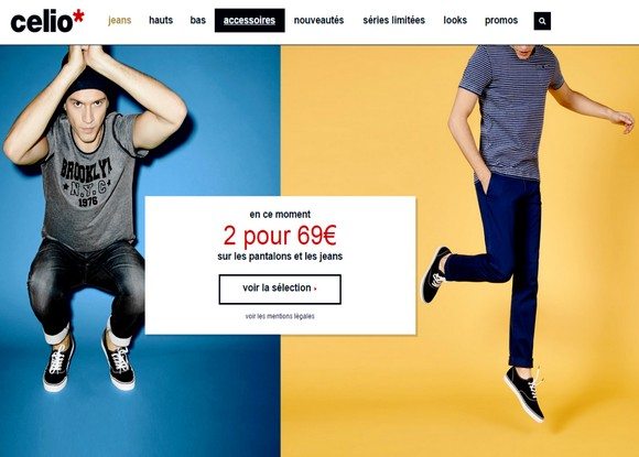 Pantalons en promo chez Celio !