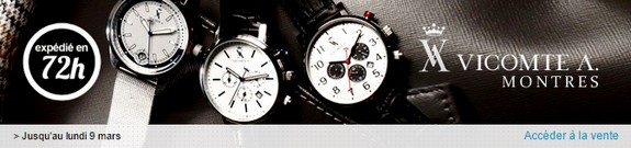 vente privee montres vicomte A.