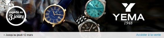 vente privee montres yema