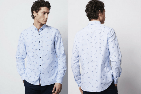 Chemise casual à rayures et motif