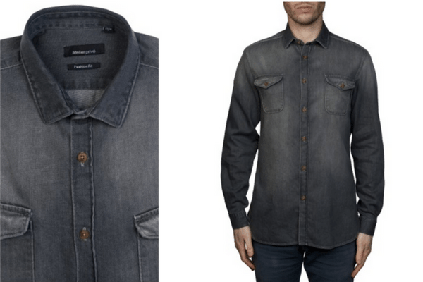 Chemise en denim noir Atelier Privé