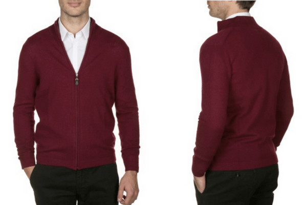 Gilet zippé cachemire Bordeaux Atelier privé