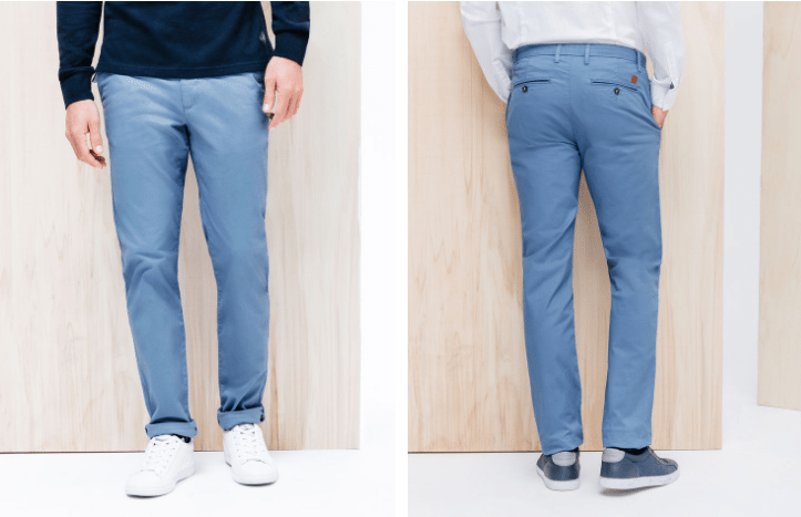 Pantalon chino slim bleu Brice