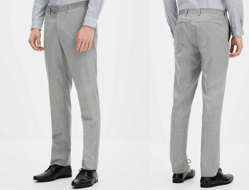 Pantalon de costume slim gris Celio