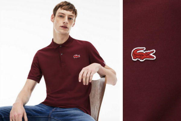 Polo rouge Lacoste, soldes d'été 2018