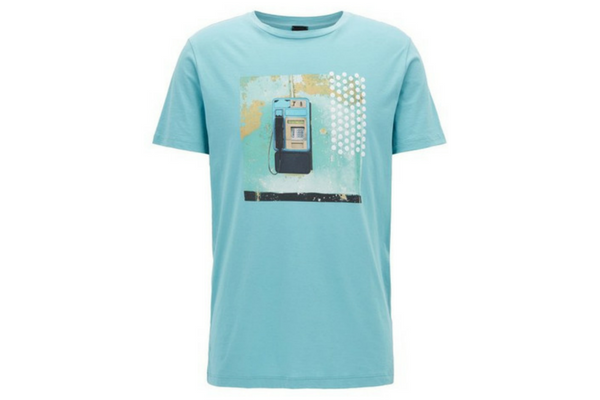 T-shirt turquoise Hugo Boss soldes été 2018