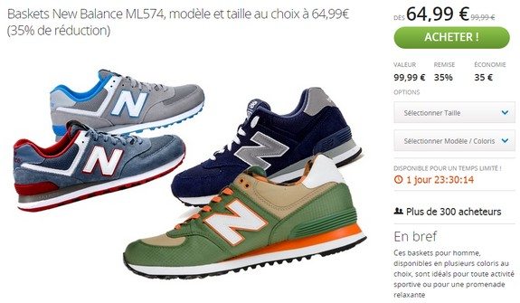 baskets new balance pas cher