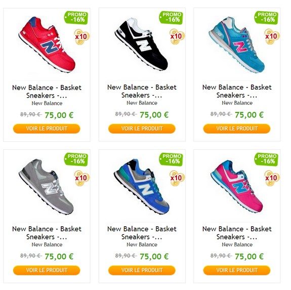 baskets new balance priceminister