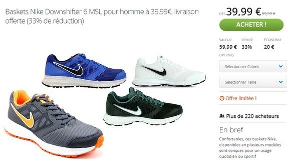 baskets nike pas cher